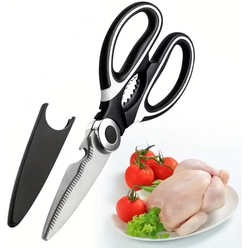 Meal Prep With Chicken - مقص مطبخ من الفولاذ المقاوم للصدأ