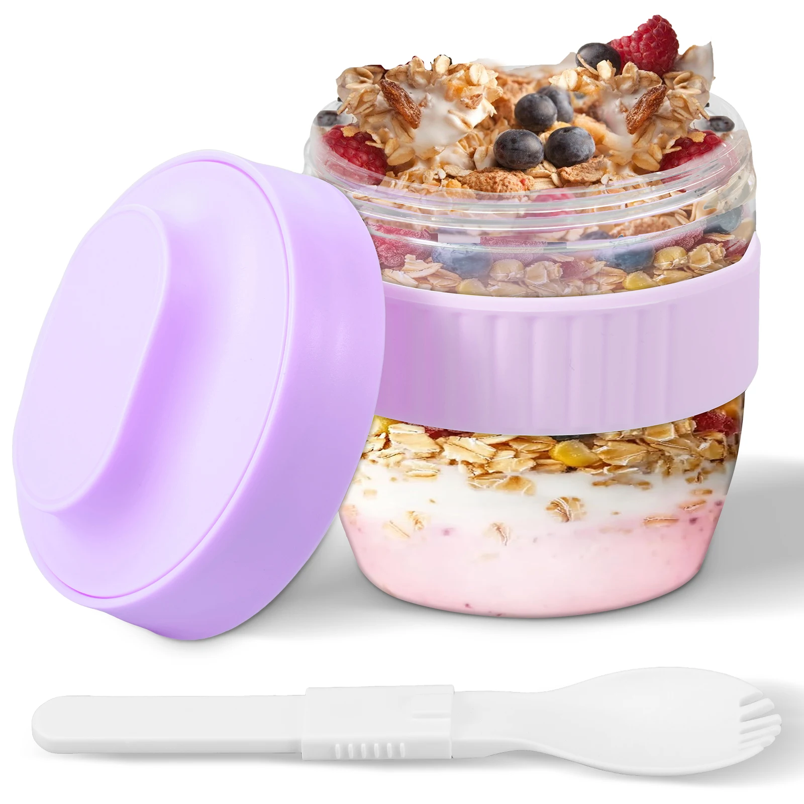 Meal Prep Oatmeal - وعاء للشوفان المخفوق مزدوج الطبقات مع