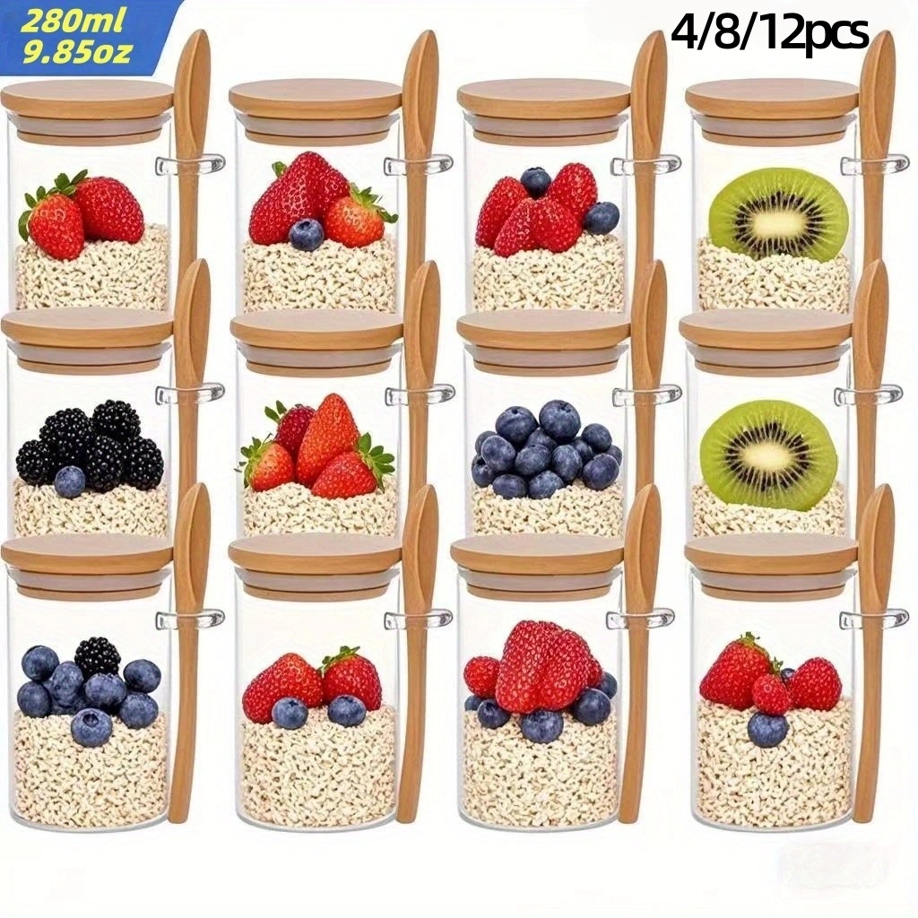 4/8/12 قطعة، أكواب إفطار الشوف - مراجعة Meal Prep Oatmeal وسعره