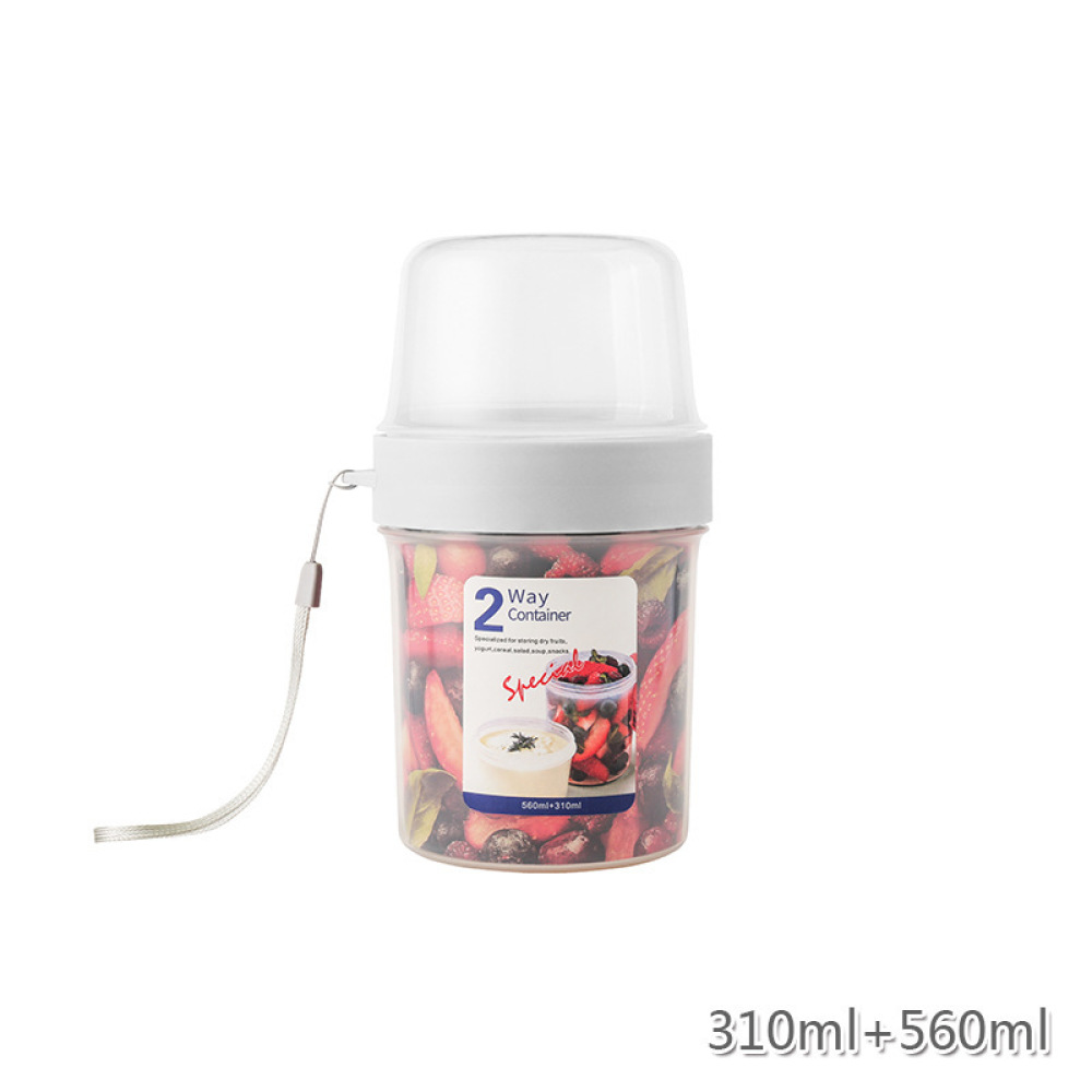 صندوق تخزين طعام محمول مزدوج ا - مراجعة Meal Prep Yogurt Bowl وسعره