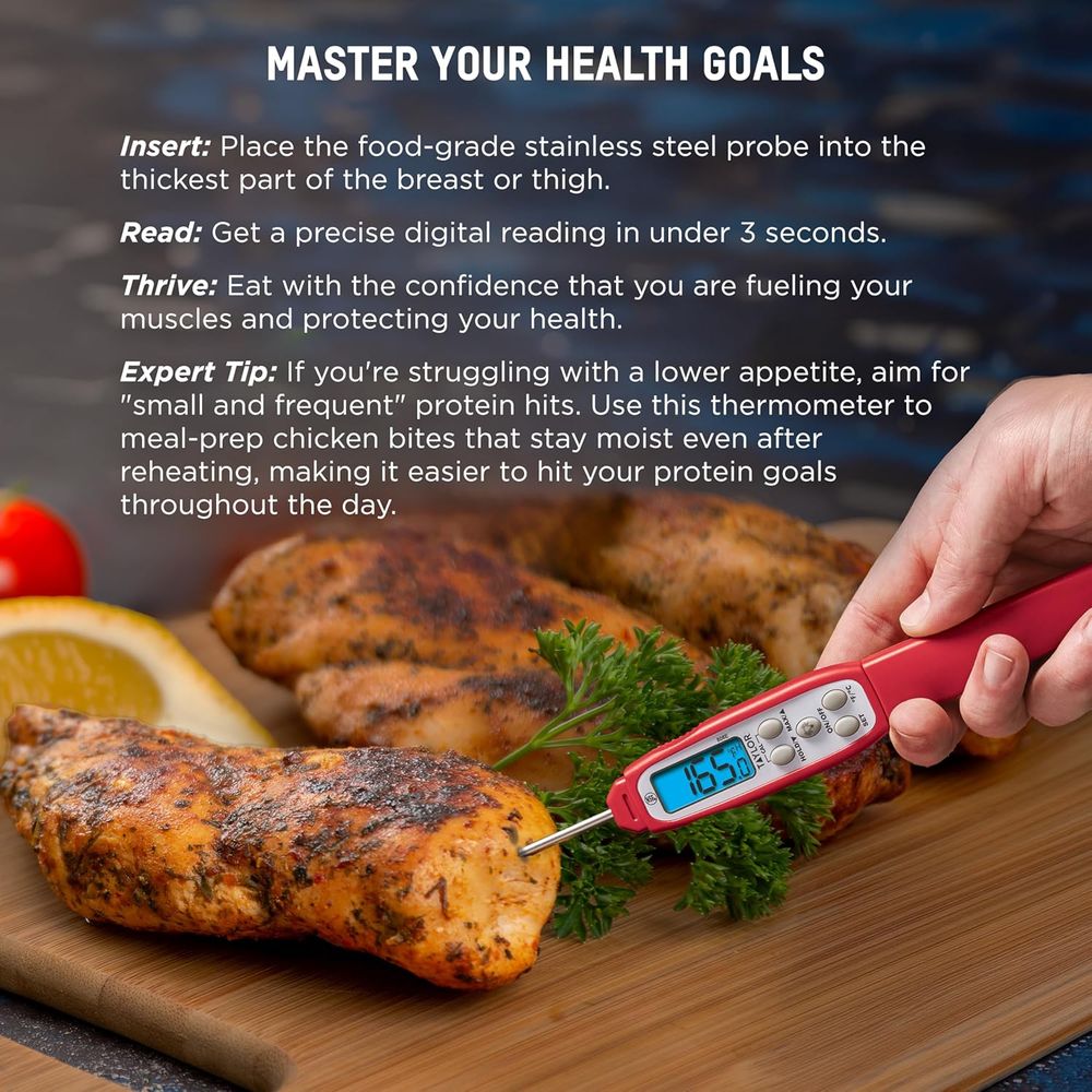 ميزان حرارة رقمي للحوم - لتحضي - مراجعة Meal Prep With Chicken وسعره