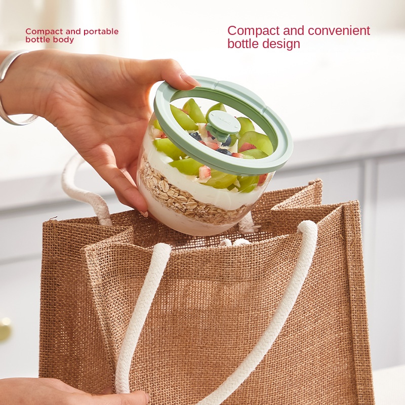 وعاء زجاجي لتخزين الشوفان اللي - مراجعة Meal Prep Yogurt Bowl وسعره