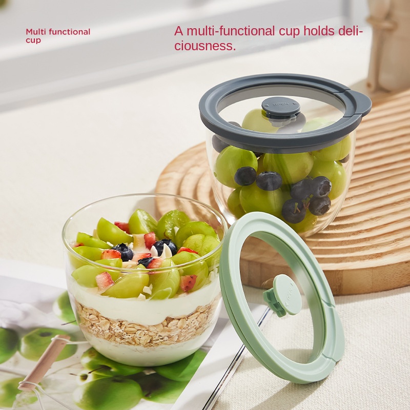 وعاء زجاجي لتخزين الشوفان اللي - مراجعة Meal Prep Yogurt Bowl وسعره